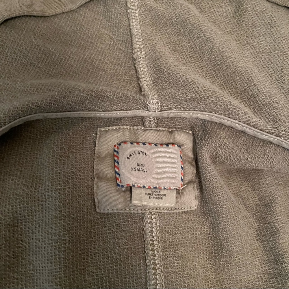 Anthropologie Postmark X-Small Green Open Front Anorak Hooded Jacket - Picture 4 of 15